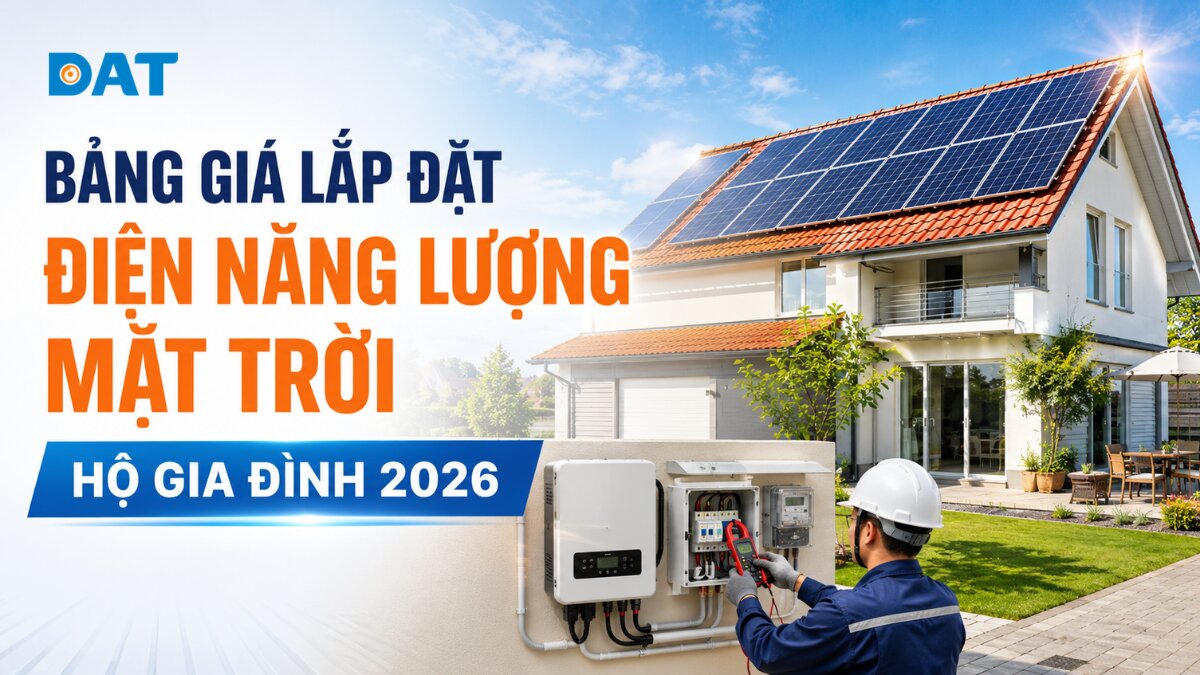 Bảng giá lắp đặt điện năng lượng mặt trời hộ gia đình 2026