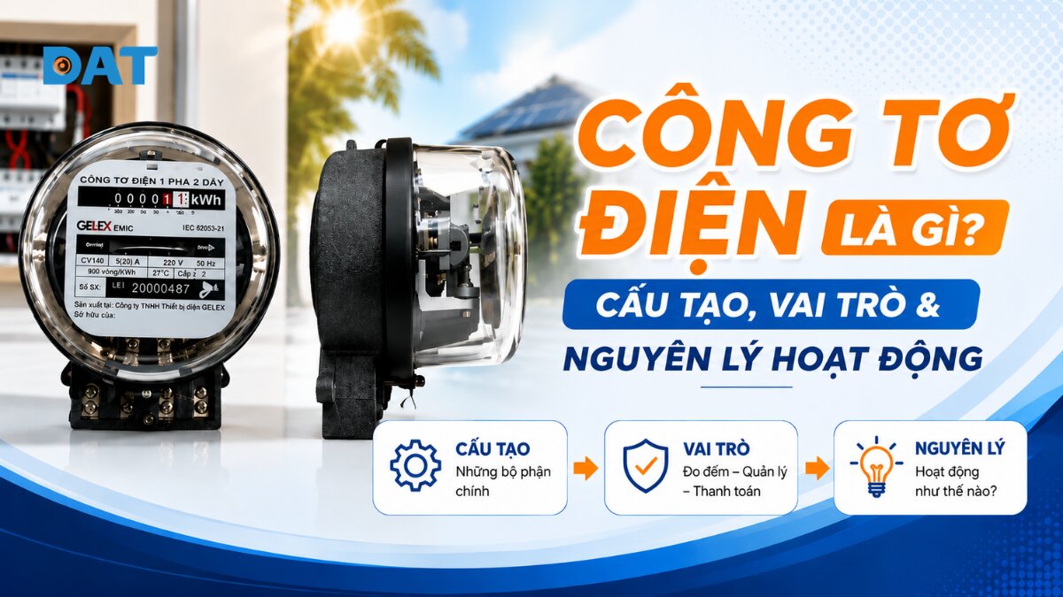 Công tơ điện là gì? Cấu tạo, vai trò & nguyên lý hoạt động