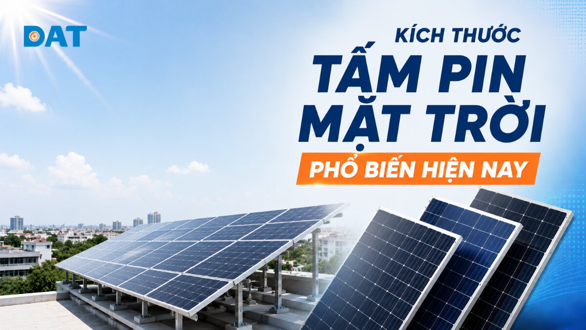 Kích thước tấm pin mặt trời phổ biến hiện nay