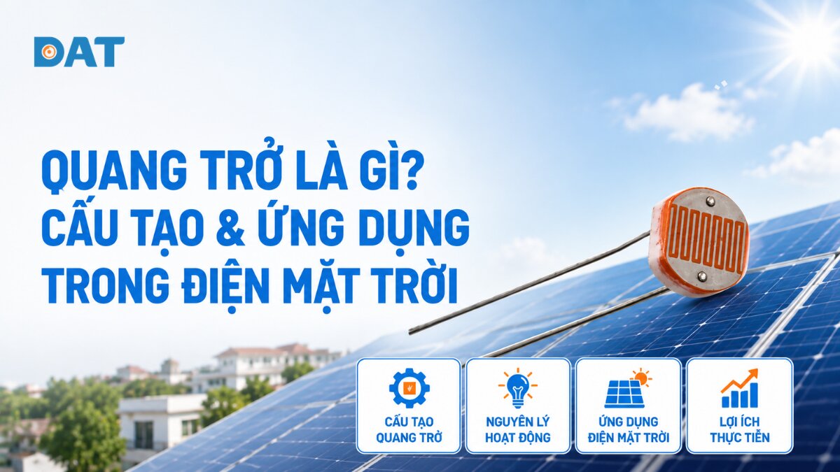 Quang trở là gì? Cấu tạo & ứng dụng trong điện mặt trời