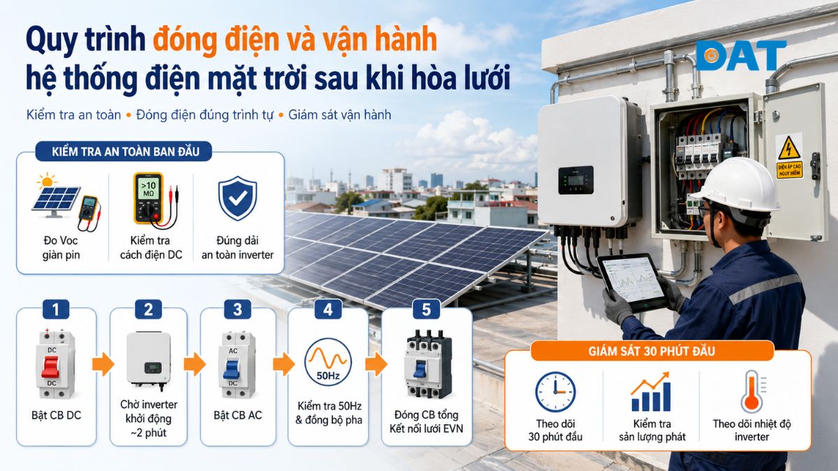 Quy trình đóng điện và vận hành hệ thống điện mặt trời sau khi hòa lưới.jpg